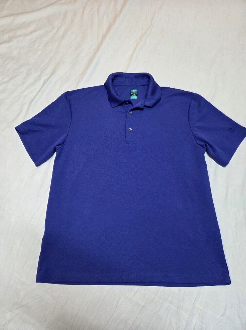Men's Solid Royal Blue Short-Sleeve Polo
